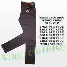 WIKIE CLOTHING 99 - Celana Panjang Chino/Chinos/Cino Pria/Cowok - Krem(Cream)/Abu(Grey)/Hitam(Black) Murah UK 27-32