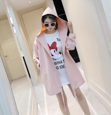 Wild Jaket Wanita Longgar Di Bagian Panjang Windbreaker-Intl