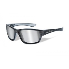 Wiley X Moxy Glasses Grey Silver Flash Lens: Black Streak Ss - intl