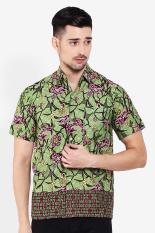 Winggo Men Muslim Wear Shirts Batik Shirts Pria Wear Shirts Muslim Shirts Batik Green hijau Diskon discount murah bazaar baju celana fashion brand branded