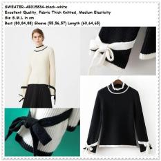 Winter Knit Sweater Coat Blouse Pakaian Baju Rajut Wanita Korea Import - Zoj8eb