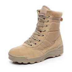 Musim Dingin Pria Sepatu Bot Militer Special Force Taktis Desert Combat Boats Outdoor Hiking SEPATU-Intl