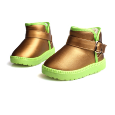 Sepatu Musim Dingin untuk Anak-anak Gadis Balita Hujan Salju Boots (Emas)