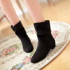Musim Dingin Wanita Boots Wanita Tahan Air Tassel Martin Ankle Boots Down Snow Boots LADIES Sepatu Wanita Hangat Bulu BOTAS Mujer Elastis Boot-Intl