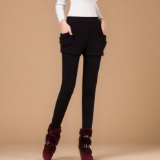 Musim Dingin Wanita Tanah Kasmir Imitasi Warm Wear Big Celana-Intl