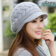Wanita Beret Musim Dingin Hangat Longgar Beanie Rajut Merenda Topi Slouch Topi Ski-Internasional