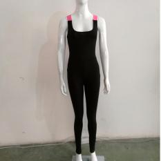 Wanita Elastis Sleeveless Yoga Menjalankan Kebugaran Sport Terusan Skinny Bodysuit Fashion Pembalut Tipis Elastisitas Combinaison Femme Overall Slim Fit Legging Olahraga Celana Jumpsuit-Intl