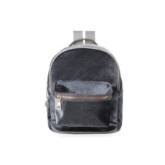 Wanita Modis Lucu Ransel Laptop Beludru Sebuah Kasual Retro Backapck Polos Flanel Gadis Mochila Ritsleting Tas Kecil Abu-abu-Internasional