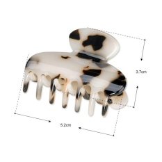 Wanita Gadis Klip Rambut Klip Jaw Clamp Jepit Rambut Hitam SummerTiara (Putih)-Intl