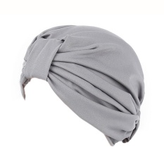Women India Gilding Stretch Turban Hat Chemo Cap Hair Loss Head Scarf Wrap - intl
