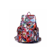 Wanita Wanita Perempuan Ransel Gaya Korea Modis Gaya PU Leathertraveling Bahu Tas Kurir Tas Kanvas Sekolah Student Bagbagpack Cemerlang Pelangi -Internasional