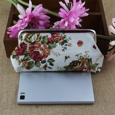Wanita Wanita Vintage Jaman Dulu Bunga Pengait Dompet Kecil Tas Tangan Wh-Intl