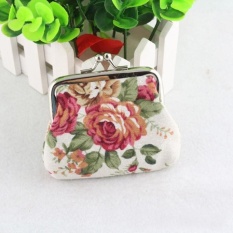 Wanita Wanita Vintage Jaman Dulu Bunga Pengait Dompet Kecil Tas Tangan Wh-Intl