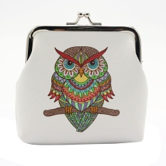 Wanita Wanita Vintage Jaman Dulu Kulit Owl Pengait Dompet Kecil Tas Tangan-Intl