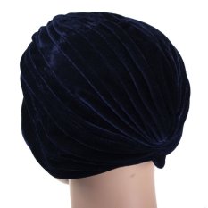 Headban Penutup Rambut Wanita Perempuan Turban Indian Beludru Lembut (Intl)
