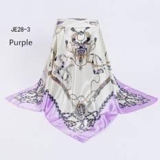Wanita Pria Multicolor Floral Selendang Sutra Cashmere Pashima Jilbab Syal Selendang Desain Baru Musim Semi Musim Gugur Aksesoris Ladies Genius Bunga Satin Scarves Wraps 90x90 Cm-Intl