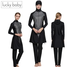Wanita Muslim Swimwear Beach Mandi Suit Muslimah Islam Swimsuit Berenang Surf Wear Sport Pakaian Burqini Plus Size Apricot Swimwear Muslim Beach Mandi Suit Muslimah Islam Swimsuit Berenang Surf Wear Sport Pakaian Burqini Ukuran Lebih Biru-Internasional