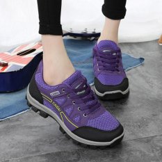 Wanita Rekreasi Outdoor Climbing Sepatu Bepergian Hiking Shoes Cahaya Antiskid Sepatu Running Sepatu Berjalan Sepatu Latihan Serbaguna Sepatu Olahraga Bulutangkis Sepatu-Ungu-Intl