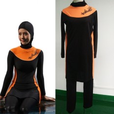 Wanita Plus Ukuran Baju Renang Muslim Pantai Mandi Setelan Muslimah Baju Renang Islami Berenang Berselancar Pakaian Olahraga Pakaian Wanita Penuh turban Baju Renang Saman Mandi Muslim-Internasional
