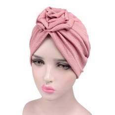 Women Roses Cancer Chemo Hat Beanie Scarf Turban Head Wrap Cap PK - intl