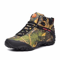 Wanita's Outdoor Athletic Sepatu Kulit Asli Sneaker Waterproof Tahan Selip Bantalan Sol Karet Desert Camo Trekking Sepatu untuk Travel-Intl