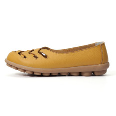Wanita Sandal Musim Panas Sepatu Kulit Asli Bergerak Keluar Perawat Otot Sapi Gladiator Flats Sepatu