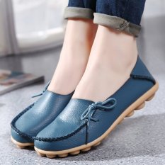 Sepatu Wanita Sepatu Flat Kulit Kupluk Musim Semi Musim Panas Musim Gugur Yg Dikenakan Lewat Kepala