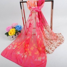Wanita Syal Sutra Selendang Spring Wanita Chiffon Syal Panjang Dicetak Selendang Musim Panas Pantai Syal Jilbab Membungkus 160*50 Cm 160 Cm * 50 Cm Chiffon Floral Pattern Silk Scarf Selendang Kasmir Jilbab Pashima Bandana-Intl