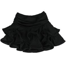 Wanita Rok Rok Tari Latin Latin Rok Balet Tari Gaun XL Hitam