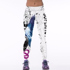 Women Skull Leopard 3D Printed Workout Fitness Slim Yoga Pants Carry Buttock High Waist Tights Gym Running Sport Leggings WA0074 - intl