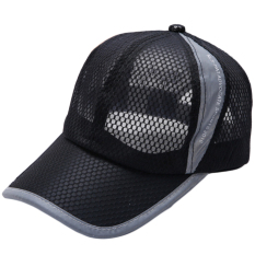 Wanita Sport Outdoor Topi Bisbol Snapback Golf Hip-Hop Helm Matahari Mata Jala Hitam-Intl