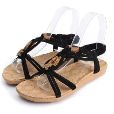 Musim Datar Dia Wanita Kayu Cendana Bermanik-Manik Datang untuk Sandal Jepit Sandal Kesemek Beach-Internasional