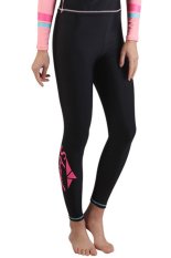 Celana Wanita Renang Selam Baju Diving Snorkeling Surfing Berselancar Angin Panjang Celana Ketat-Merah Hitam