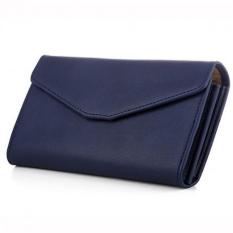 Dompet Wanita Clutch Dompet Wanita Case Phone Carteiras Femininas Tas Uang Dompet Tempat Kartu Vintage (biru)-Intl