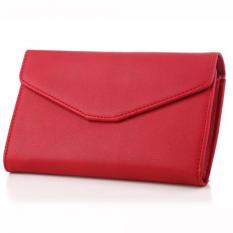 Dompet Wanita Clutch Dompet Wanita Case Phone Carteiras Femininas Tas Uang Dompet Tempat Kartu Vintage (merah)-Intl
