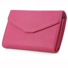 Dompet Wanita Clutch Dompet Wanita Case Phone Carteiras Femininas Tas Uang Dompet Tempat Kartu Vintage (Rose)-Intl