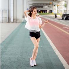 Wanita Yoga Set 3 Pcs Legging Fitness Celana Elastis Olahraga Bras Kaos Yoga Wanita Cepat Kering Yoga Wear-Intl