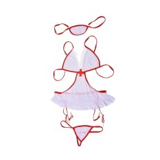 Wanita Perawat Dokter Seragam Kostum Lingerie Halloween Cosplay Fancy Dress-Intl