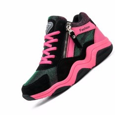 Sepatu Wanita Meningkatkan Korea Fashion 100 Tower Flash Sparkling Tinggi untuk Membantu Lace LADIES Sepatu Kasual (35-40) -Intl