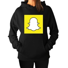 Women's Snapchat Hoodie Sweatshirts Black Printed - intl