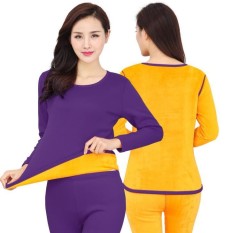 Wanita Musim Dingin Plus Beludru Padded Panas Pakaian Dalam Set-Internasional