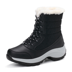 Womens Boots Tinggi Atas Fashion Wanita Sepatu Musim Dingin Yang Hangat-Internasional