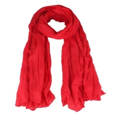 Womens Gadis Candy Color Silk Chiffon Scarf Bungkus Selendang Pashmina Syal-Intl
