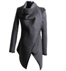 Wanita Slim Musim Dingin Hangat Jas Hujan Panjang Wol Jaket Tahan Dr Parka Mantel