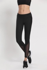 Baru Wanita Ladies Olahraga Celana Mesh Jahitan Cepat Kering Kebugaran Menjalankan Kebugaran Celana Panjang Yoga Trousers-Hitam-Intl