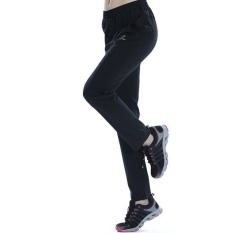 Wanita's Outdoor Breathable Cepat Kering Hiking Gunung Celana Elastis Soft Semi Summer-BLACK-Intl