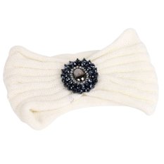 Wanita Seamless Elastis Bando Kepala Rhinestones Yoga Sorban Headwrap untuk Olahraga & Penggunaan Harian (Putih)-Intl