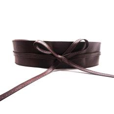 Wanita Lembut Kulit Lebar Diri Dasi Pembungkus Around Obi Pinggang Tali BoHo Gaun Sabuk-Internasional