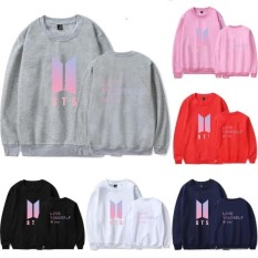 Wonderful Power 6 Colors New Hot SALE BTS Love Yourself Capless Women / Men Hoodies Sweatshirts Bangtan Boys Outwear Hip-Hop Hoodies Album DNA Song Kpop Long Sleeve Sweat Bangtan Long Sleeve Hoodies -Pink-XL - intl
