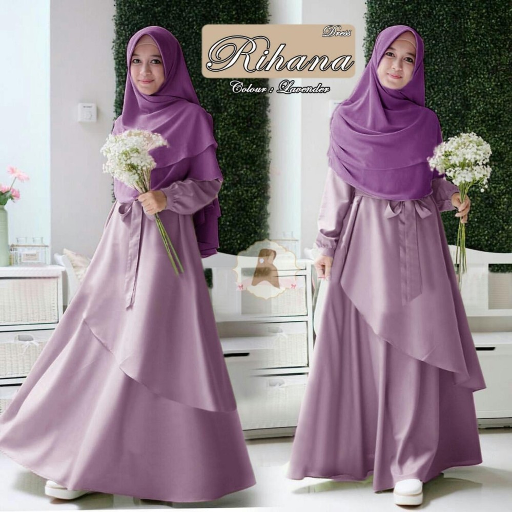 Wowkeren _ Busana Muslim/Maxi gamis muslim/Baju syarii / maxi dress Rihana